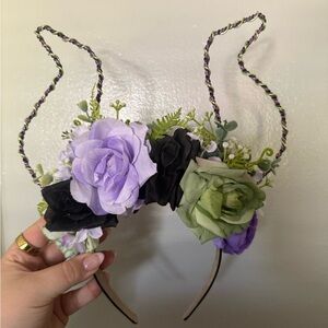 Maleficent Floral Headband with Lights